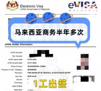 馬來西亞商務半年多次簽證1工出簽！